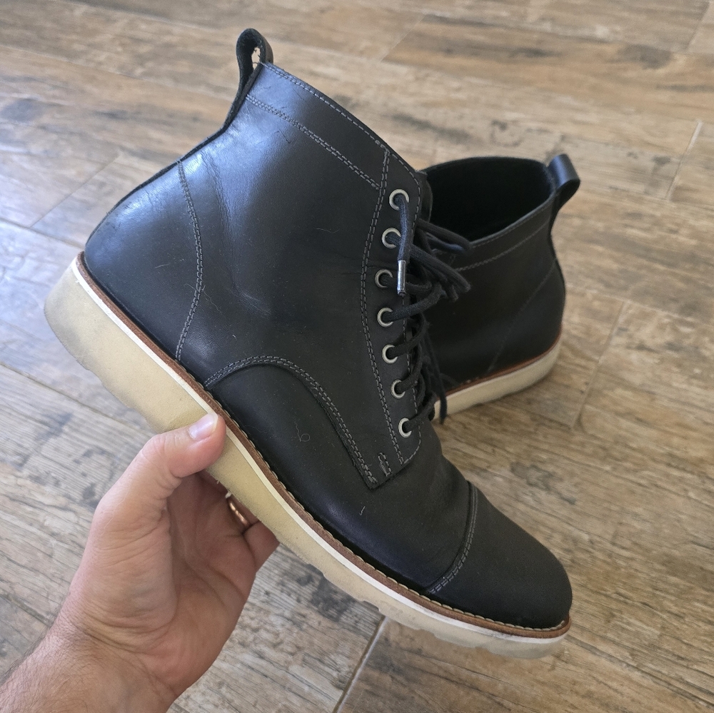 Black Leather Men's Boots